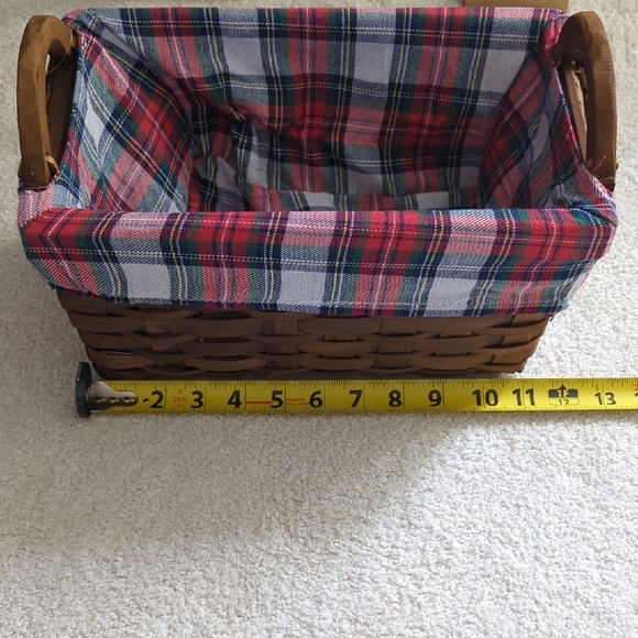 3 For $30. Wicker Basket with Red Plaid Lining - Picture 9 of 13